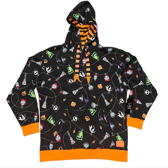 Loungefly Other - Loungefly Disney Nightmare Before Christmas Ornaments Unisex Hoodie Size Med NWT